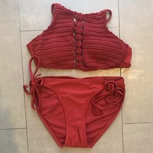 Maroon Bikini Swimsuit